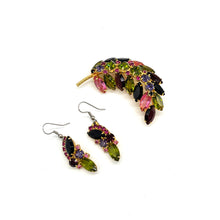 Load image into Gallery viewer, Juliana Vintage Rhinestone Brooch and Earrings
