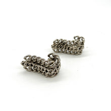 Load image into Gallery viewer, Ugo Correani Silver-Tone Chain Link Earrings (clip-on)
