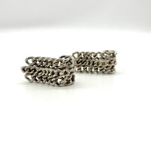 Load image into Gallery viewer, Ugo Correani Silver-Tone Chain Link Earrings (clip-on)
