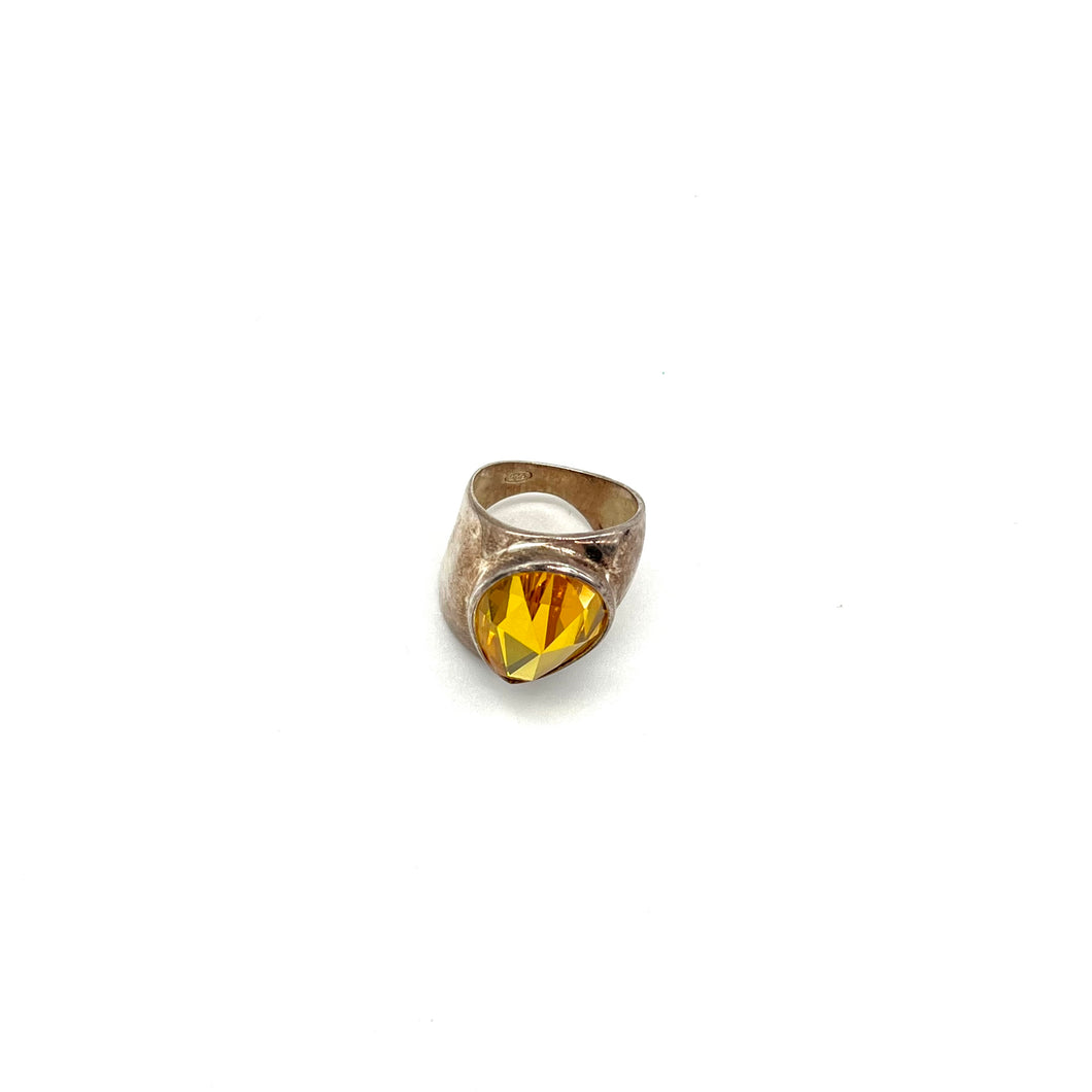 Sterling and Citrine Ring (size 6)