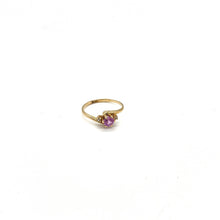 Load image into Gallery viewer, 10k Gold Ring w/ Pink &amp; White Stones (size 8)
