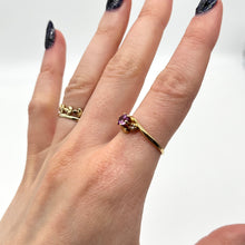 Load image into Gallery viewer, 10k Gold Ring w/ Pink &amp; White Stones (size 8)
