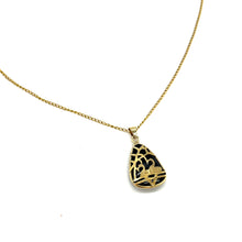 Load image into Gallery viewer, 14k Gold Swans Pendant Necklace
