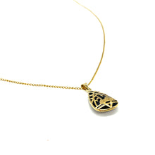 Load image into Gallery viewer, 14k Gold Swans Pendant Necklace
