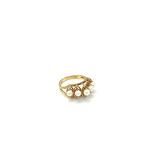 Load image into Gallery viewer, 10k 5-Pearl Ring (size 6.5)
