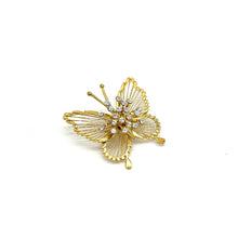 Load image into Gallery viewer, Monet Gold-Toned Butterfly Brooch
