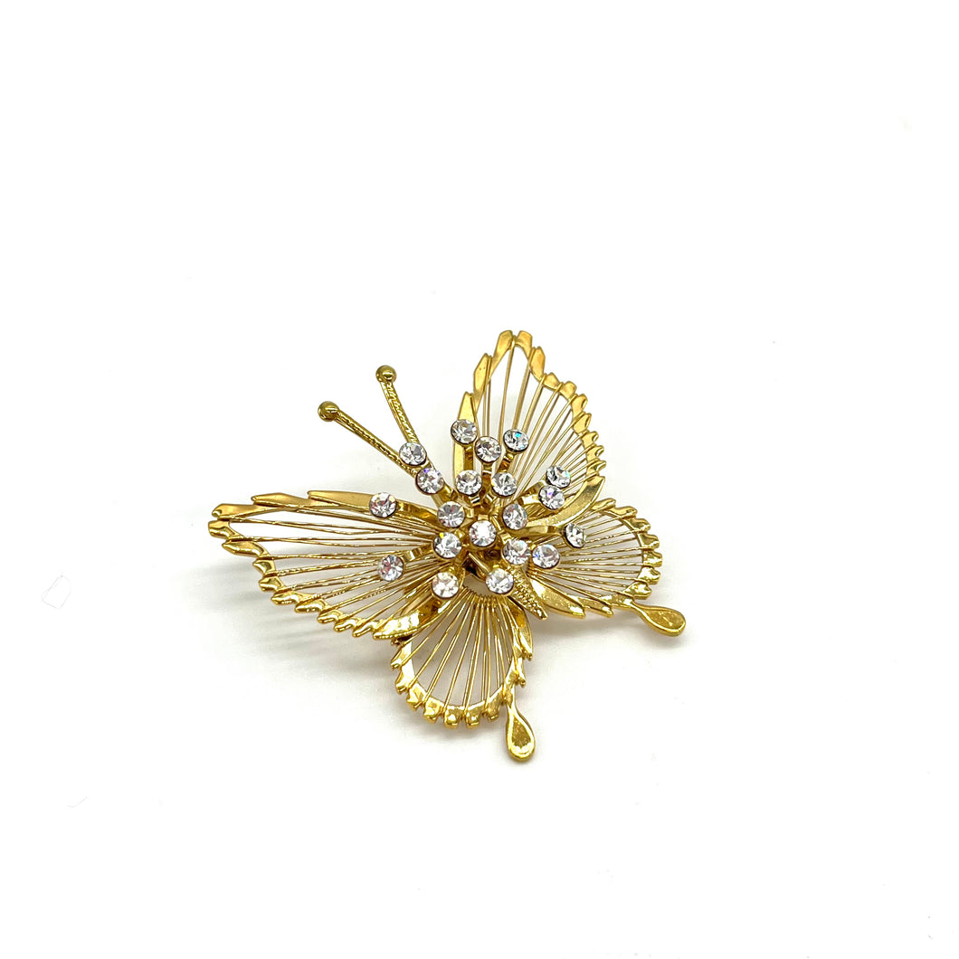 Monet Gold-Toned Butterfly Brooch