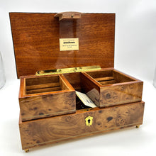 Load image into Gallery viewer, Vintage Reuge Burl Wood Jewelry Box (as-is)
