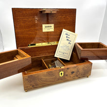 Load image into Gallery viewer, Vintage Reuge Burl Wood Jewelry Box (as-is)
