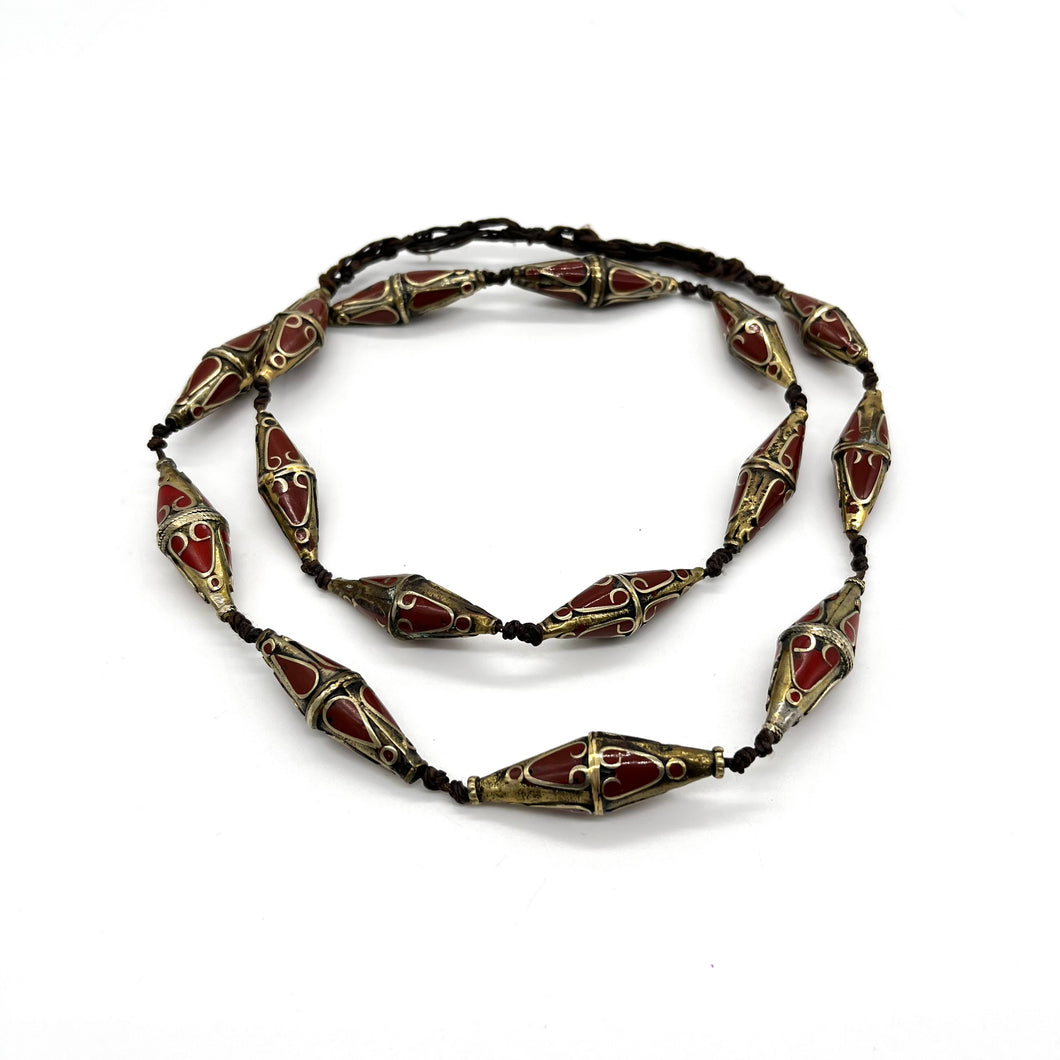 Afghan Bicone Bead Necklace