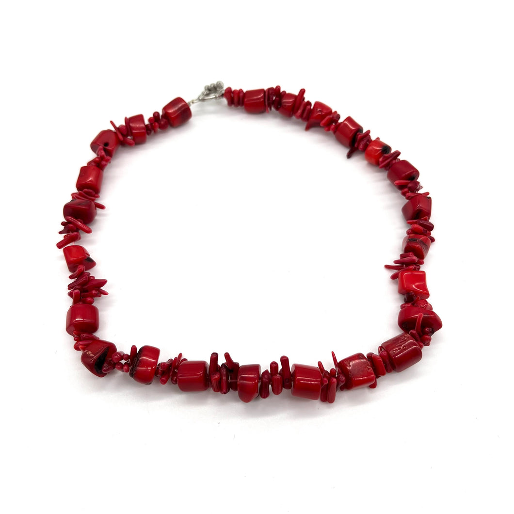 Red Dyed Coral Necklace