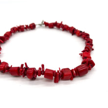 Load image into Gallery viewer, Red Dyed Coral Necklace
