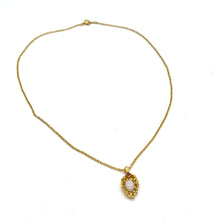 Load image into Gallery viewer, Van Doren Opal &amp; Ruby Gold-toned Necklace
