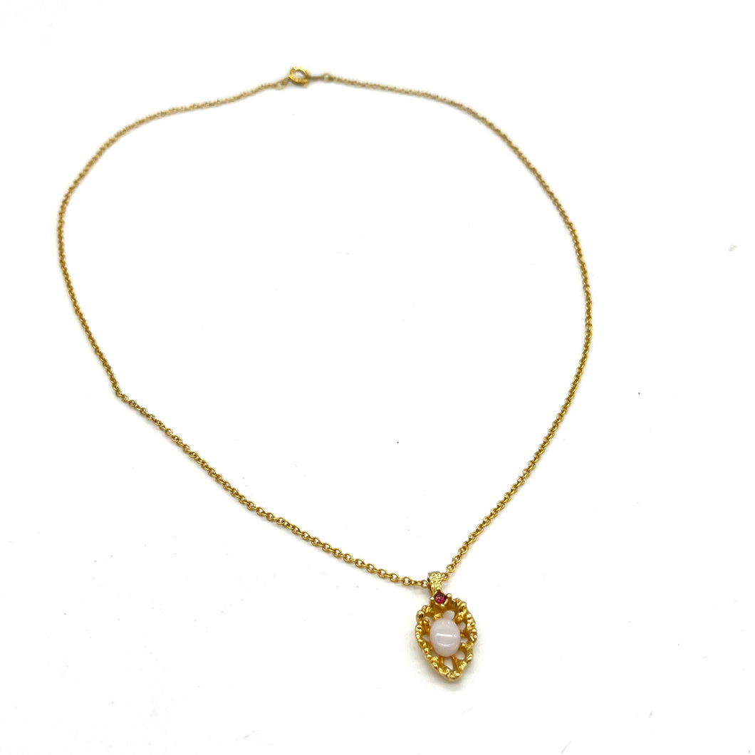 Van Doren Opal & Ruby Gold-toned Necklace