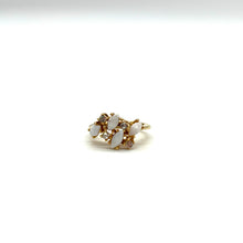 Load image into Gallery viewer, Uncas Gold-Toned Opal &amp; Clear Stone Cocktail Ring (size 5)
