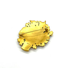 Load image into Gallery viewer, Gold-toned Flowers in Vase Brooch
