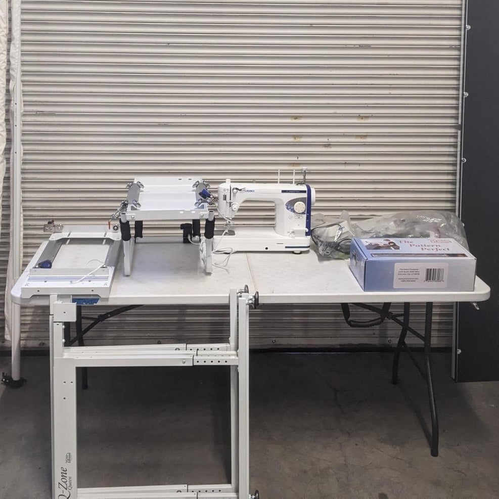 Juki Quilting Sewing Machine (TL 2200QVP Mini) with 8' Long Quilting Frame