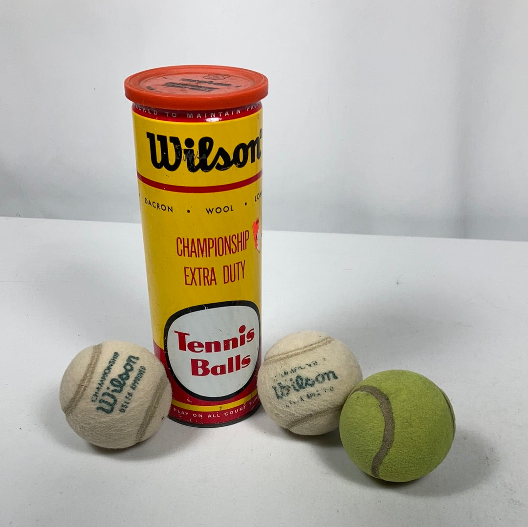 Vintage Wilson Tennis Balls in Vintage Can